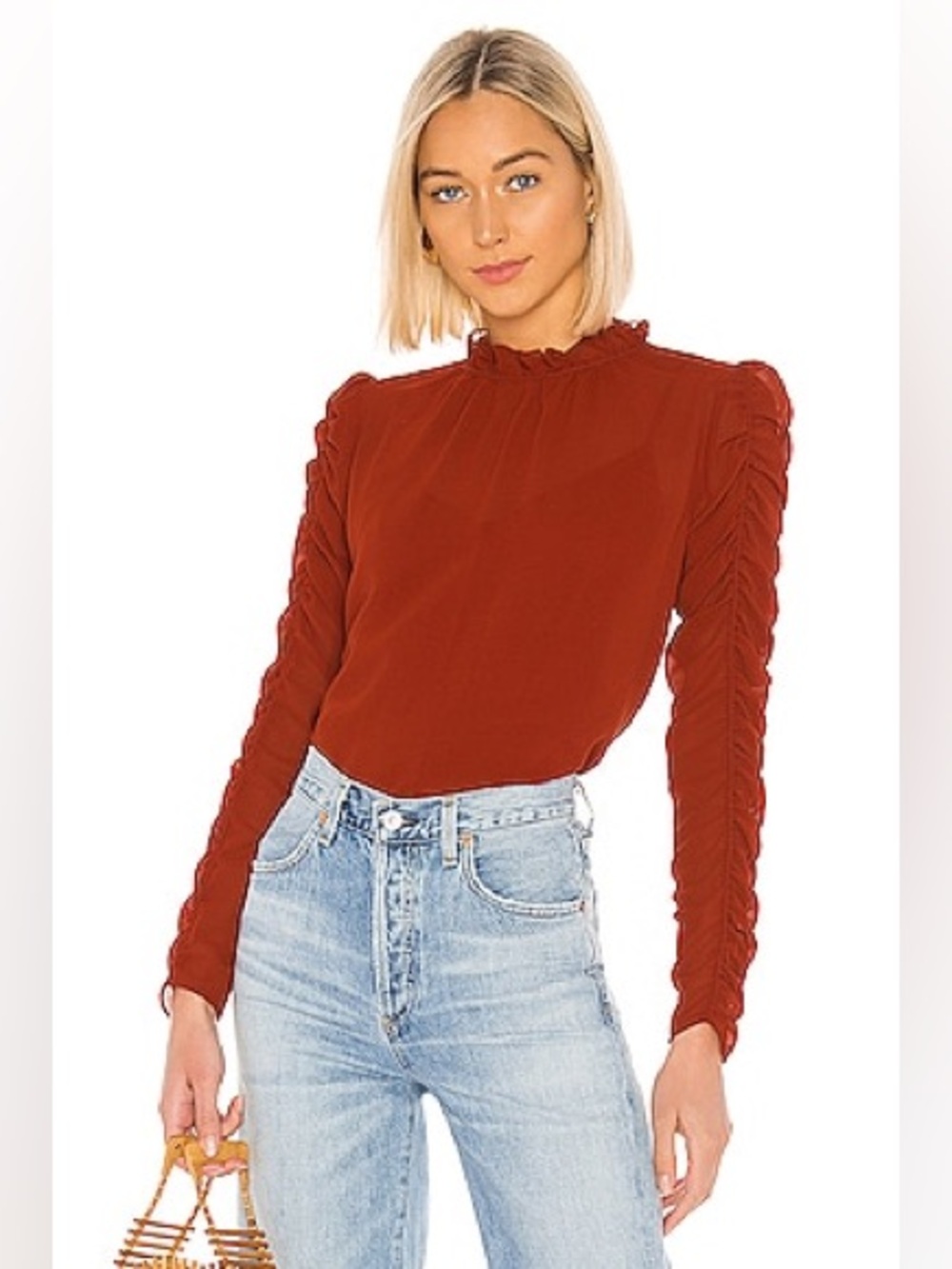 See by Chloé Shirred Sleeve Blouse size 40 - small